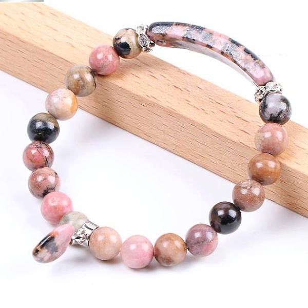 Kailash Way Rhodochrosite Heart Chakra Healing Love Bracelet