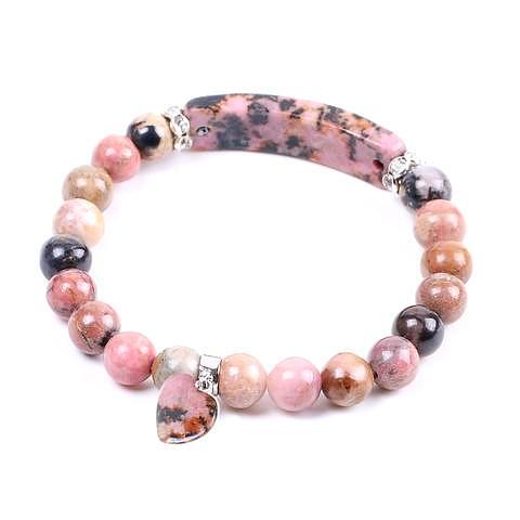 Kailash Way Rhodochrosite Heart Chakra Healing Love Bracelet
