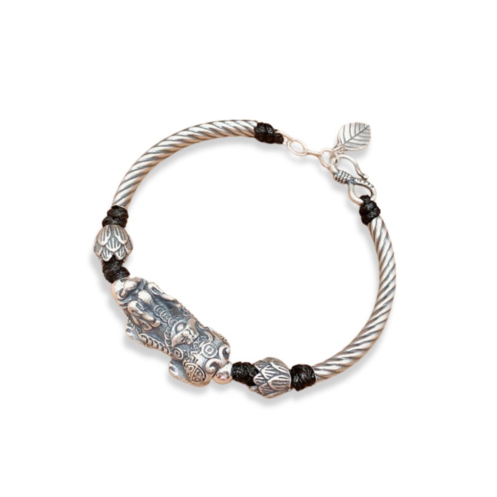 Kailash Way Silver Pixiu Prosperity Wealth Bangle