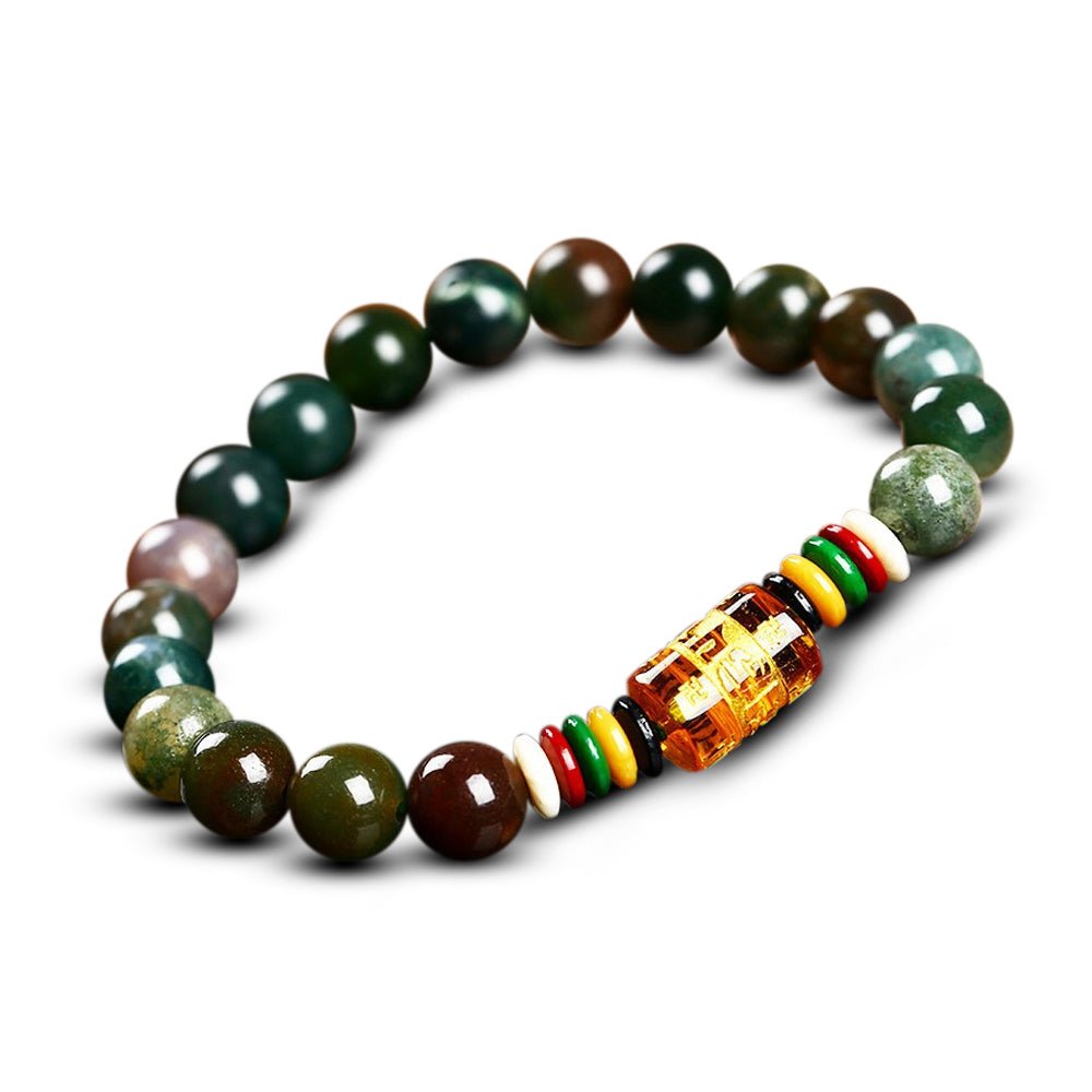 Kailash Way Agate Mantra Positivity Balance Bracelet