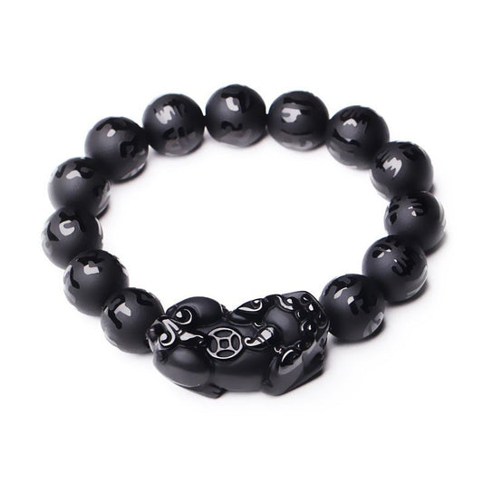 Kailash Way Obsidian Pixiu Wealth Protection Bracelet