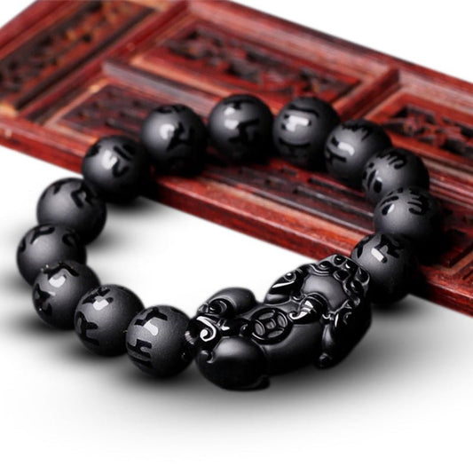 Kailash Way Obsidian Pixiu Wealth Protection Bracelet Photo 3