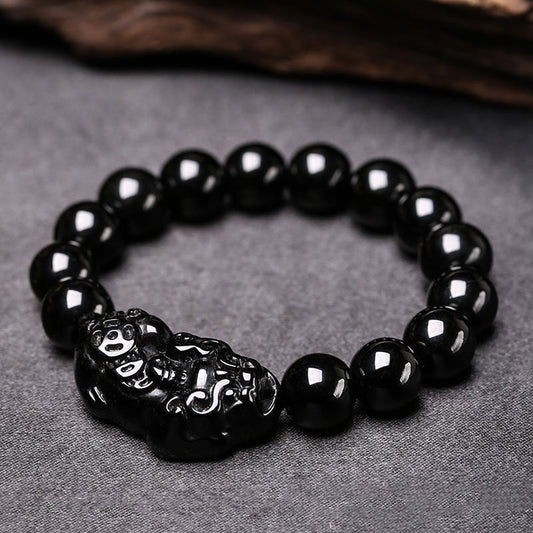 Kailash Way Obsidian Pi Yao Wealth Protection Bracelet Photo 2