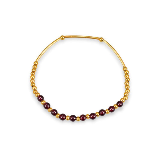 Kailash Way Gold Garnet Triumph Healing Bracelet