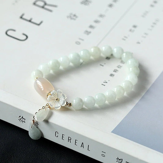 Kailash Way Jade Flower Prosperity Health Bracelet Photo 2