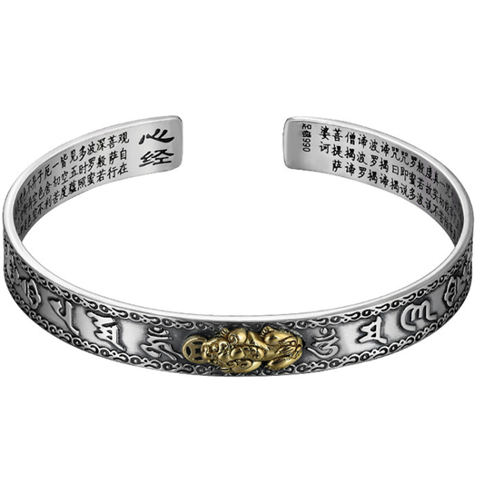 Kailash Way Gold Pixiu Prosperity Mantra Harmony Bangle
