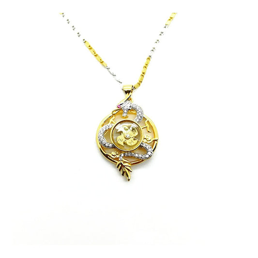 Kailash Way Gold Dragon Energy Prosperity Feng Shui Necklace