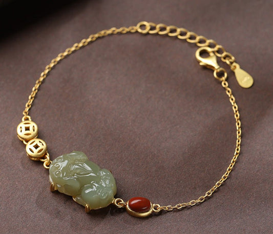 Kailash Way Green Jade Pixiu Abundance Prosperity Bracelet Photo 2