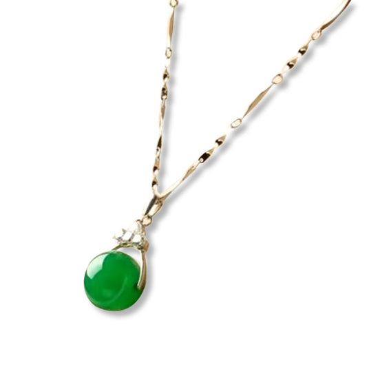 Kailash Way Green Jade Wealth Harmony Prosperity Necklace