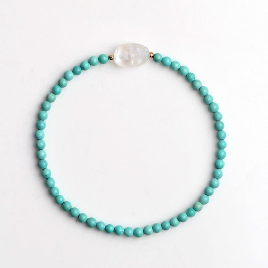 Kailash Way Moonstone Turquoise Pixiu Wealth Protection Bracelet