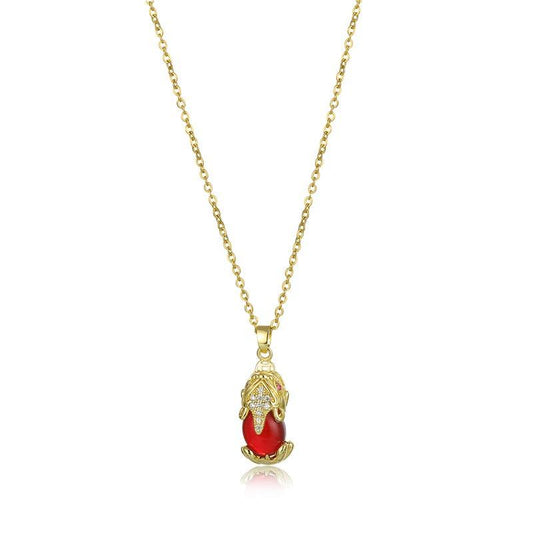 Kailash Way Garnet Pixiu Wealth Manifestation Necklace