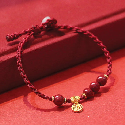 Kailash Way Red Rope Cinnabar Prosperity Luck Charm Bracelet Photo 2