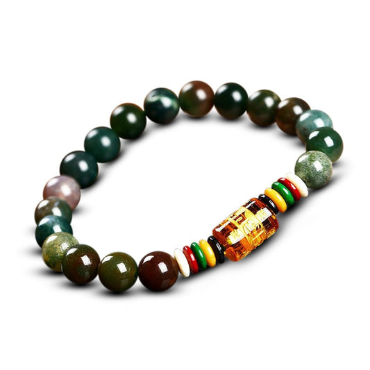 Kailash Way Agate Mantra Positivity Balance Bracelet