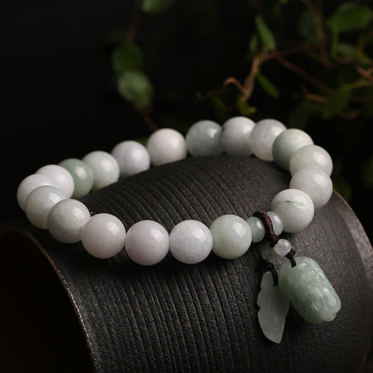Kailash Way White Jade Pixiu Good Fortune Protection Bracelet Photo 4
