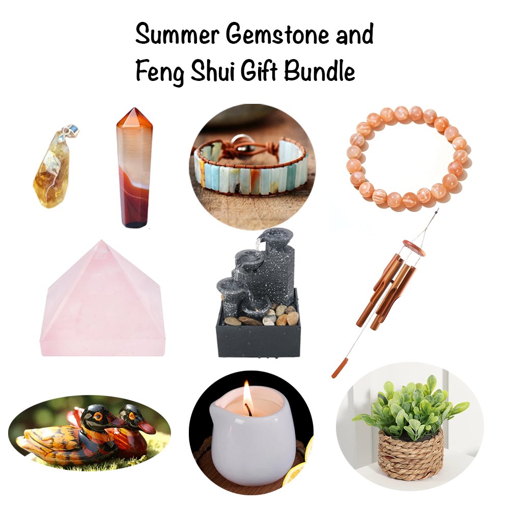 Kailash Way Gemstone Feng Shui Energy Balance Gift Bundle