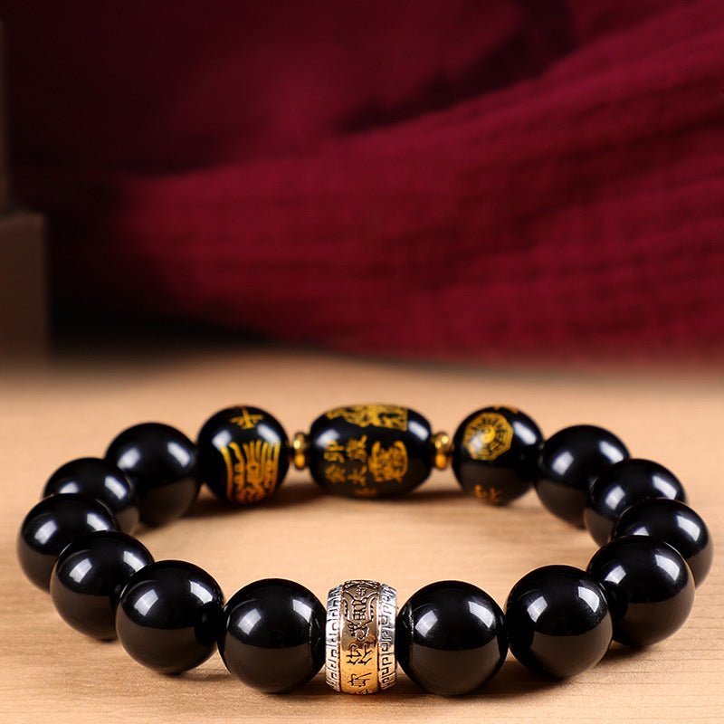 Kailash Way Obsidian Tai Sui Luck Protection Bracelet