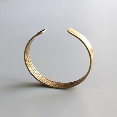 Kailash Way Brass Heart Sutra Wisdom Peace Protection Bangle