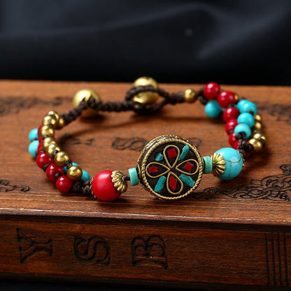 Kailash Way Turquoise Protection Good Fortune Happiness Bracelet