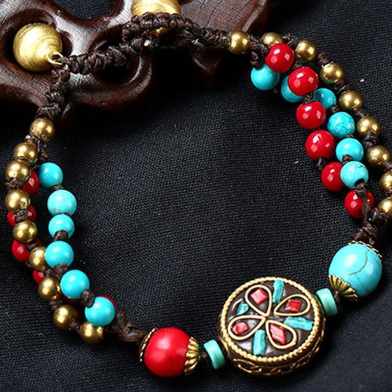 Kailash Way Turquoise Protection Good Fortune Happiness Bracelet