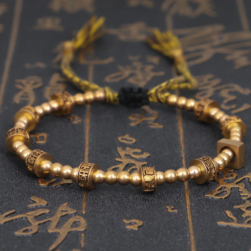Kailash Way Golden Mantra Protection Wisdom Bracelet
