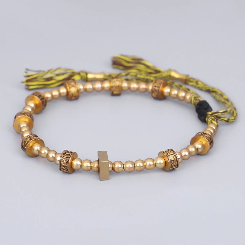 Kailash Way Golden Mantra Protection Wisdom Bracelet