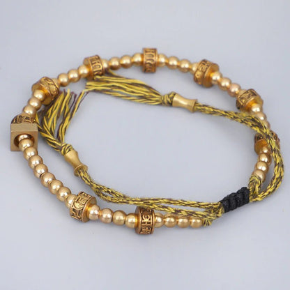 Kailash Way Golden Mantra Protection Wisdom Bracelet