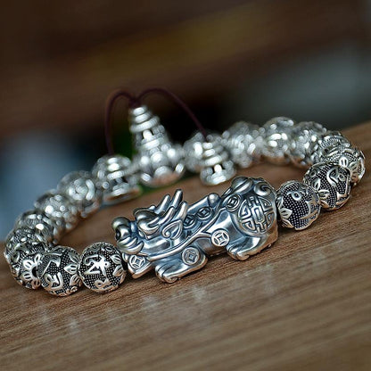Kailash Way Six Words Mantra Pixiu Wealth Protection Bracelet