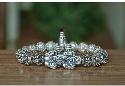 Kailash Way Six Words Mantra Pixiu Wealth Protection Bracelet
