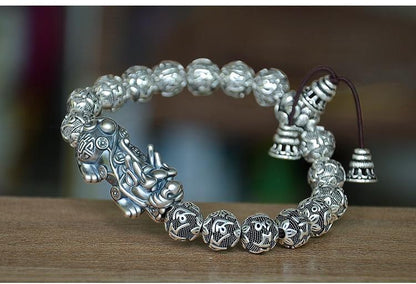 Kailash Way Six Words Mantra Pixiu Wealth Protection Bracelet