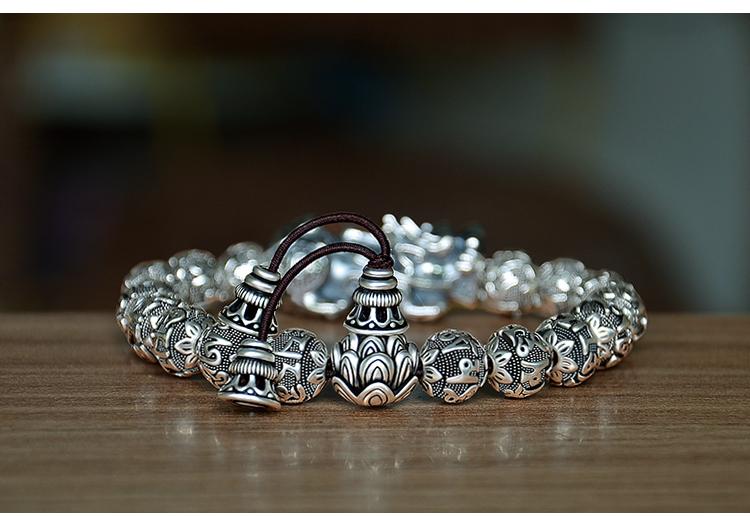 Kailash Way Six Words Mantra Pixiu Wealth Protection Bracelet