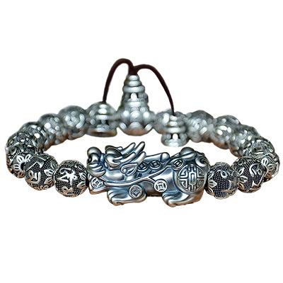 Kailash Way Six Words Mantra Pixiu Wealth Protection Bracelet