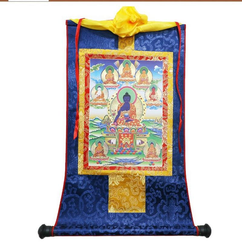 Kailash Way Wood Healing Medicine Buddha Spiritual Scroll