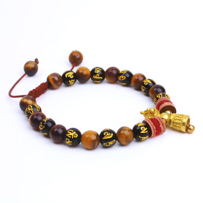 Kailash Way Tiger's Eye Om Courage Protection Bracelet