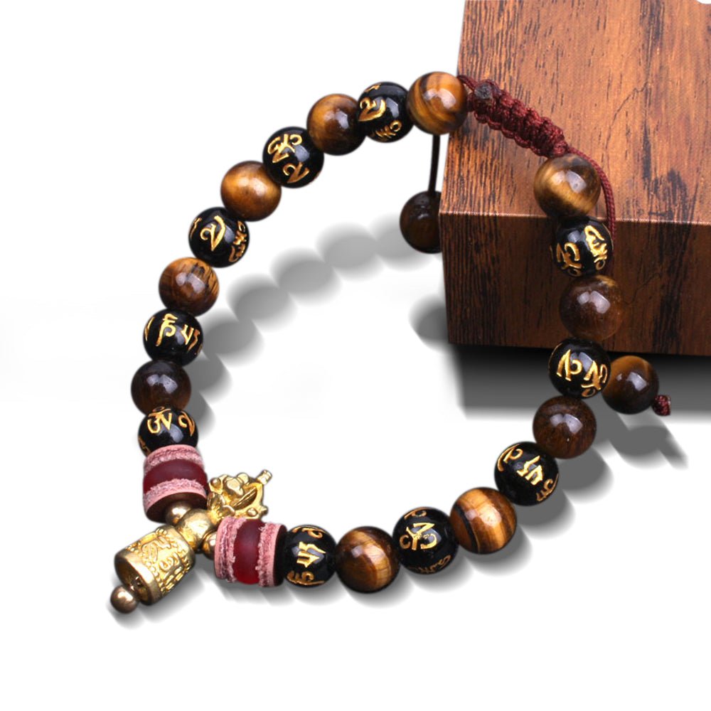 Kailash Way Tiger's Eye Om Courage Protection Bracelet