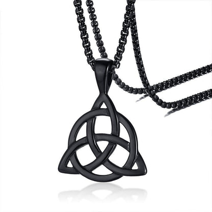 Kailash Way Stainless Steel Triquetra Trinity Blessings Necklace