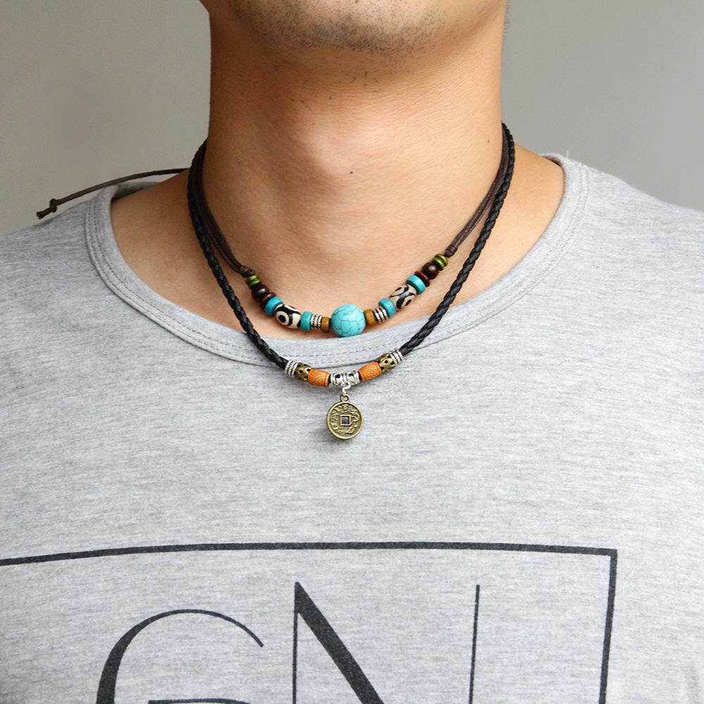 Kailash Way Turquoise Lucky Coin Prosperity Protection Necklace