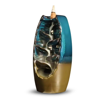 Kailash Way Ceramic Waterfall Serenity Relaxation Incense Burner