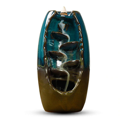 Kailash Way Ceramic Waterfall Serenity Relaxation Incense Burner