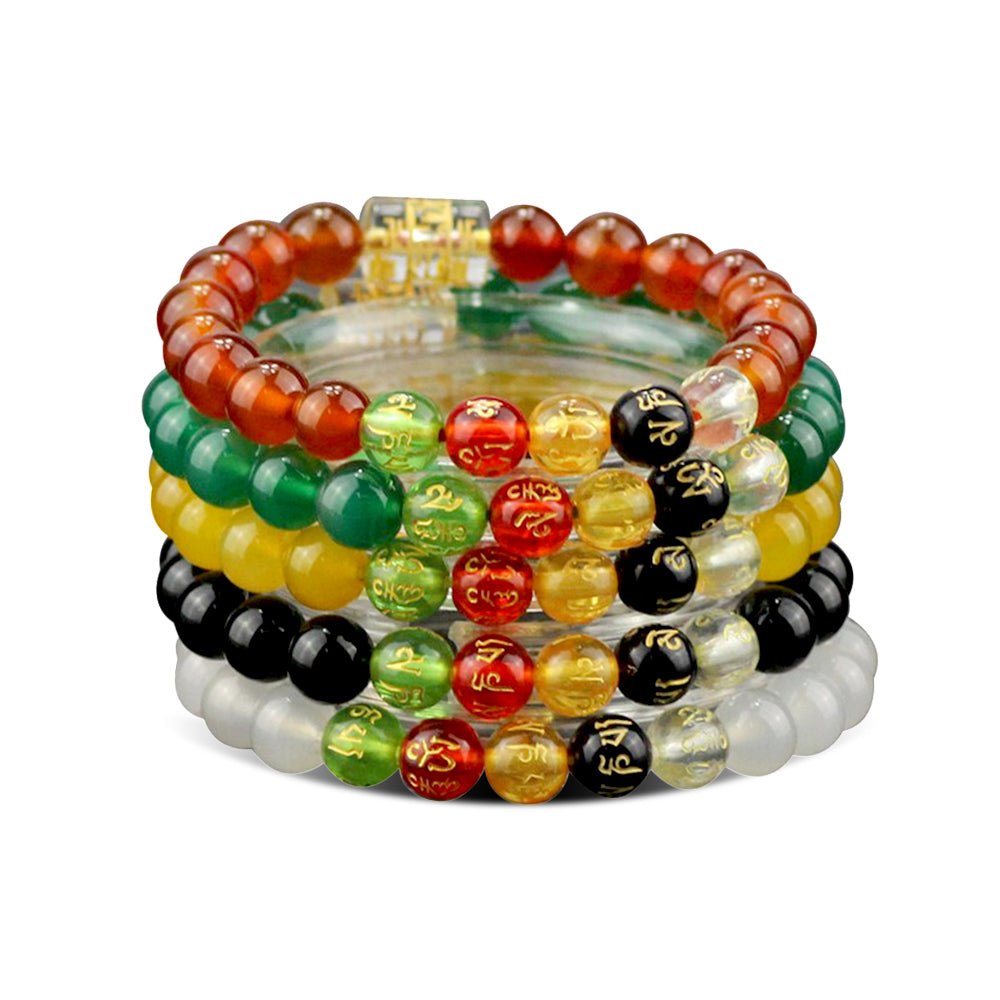 Kailash Way Carnelian Tibetan Om Wealth & Vitality Chakra Bracelet