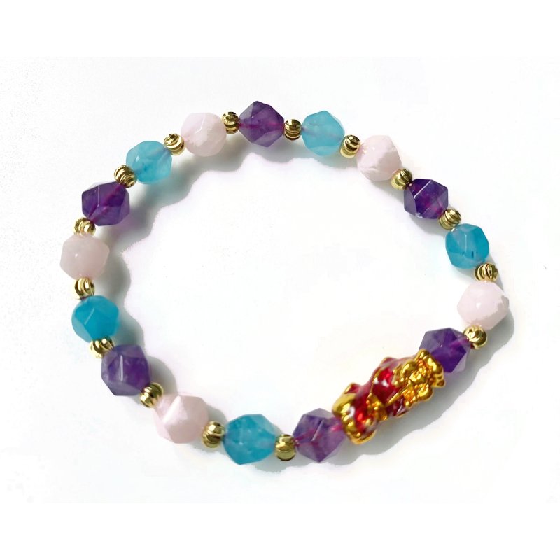 Kailash Way Amethyst Pixiu Wealth Attraction Energy Bracelet