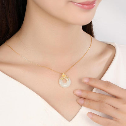 Kailash Way White Jade Harmony Love Healing Necklace