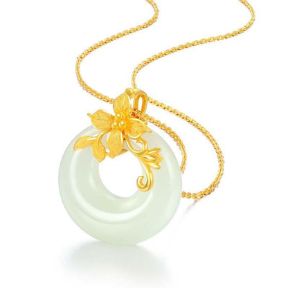 Kailash Way White Jade Harmony Love Healing Necklace