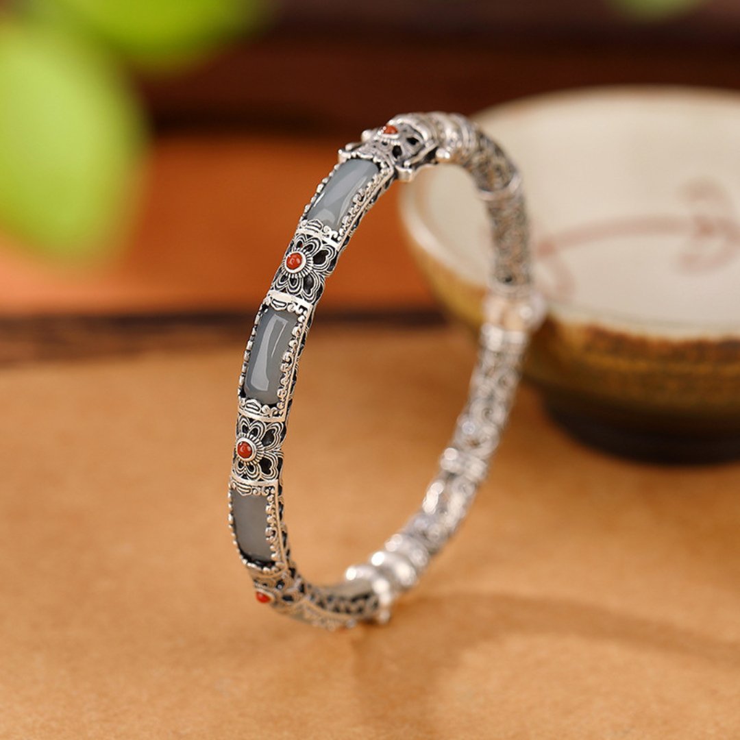 Kailash Way White Jade Serenity Harmony Bangle