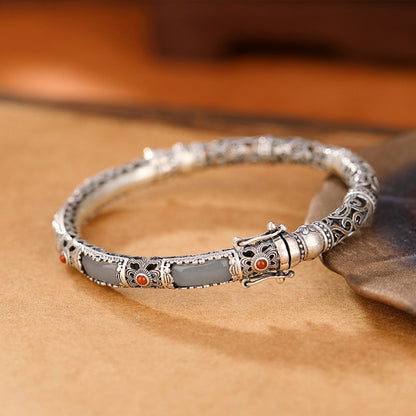 Kailash Way White Jade Serenity Harmony Bangle