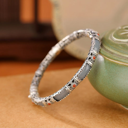 Kailash Way White Jade Serenity Harmony Bangle