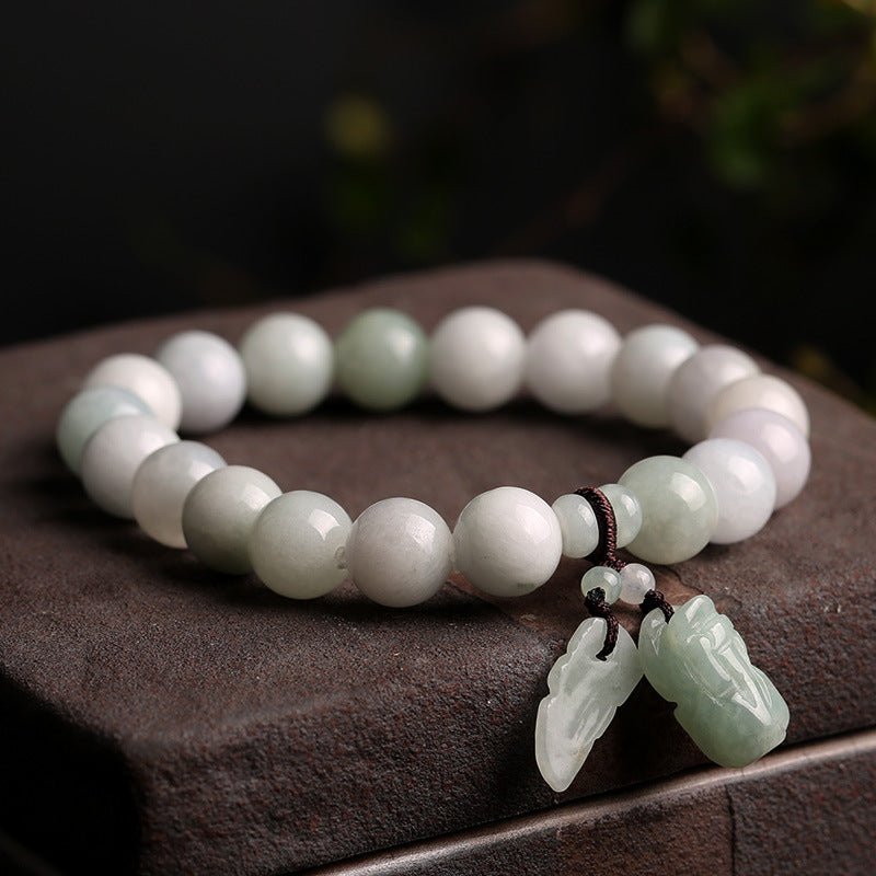 Kailash Way White Jade Pixiu Good Fortune Protection Bracelet