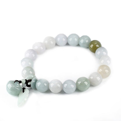 Kailash Way White Jade Pixiu Good Fortune Protection Bracelet