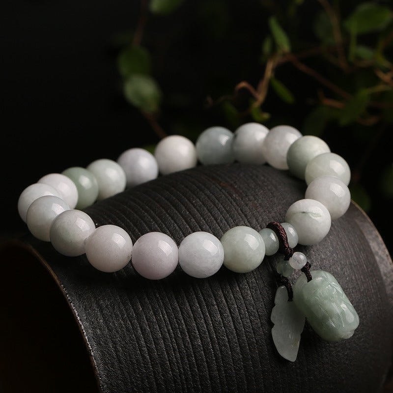 Kailash Way White Jade Pixiu Good Fortune Protection Bracelet