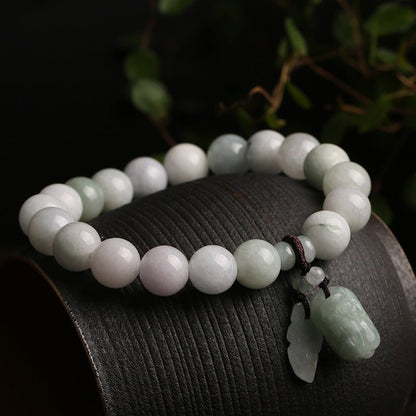 Kailash Way White Jade Pixiu Good Fortune Protection Bracelet