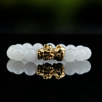 Kailash Way White Jade Pixiu Prosperity Bracelet